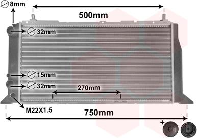 Van Wezel 03002026 - Radiator, mühərrikin soyudulması furqanavto.az