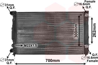 Van Wezel 03002122 - Radiator, mühərrikin soyudulması furqanavto.az