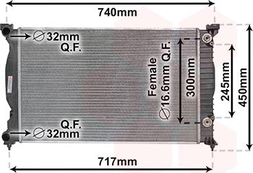 Van Wezel 03002241 - Radiator, mühərrikin soyudulması furqanavto.az