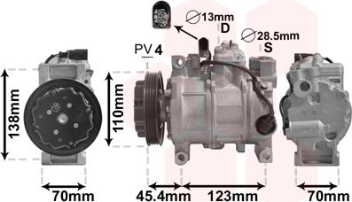 Van Wezel 0300K029 - Kompressor, kondisioner furqanavto.az