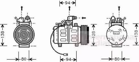 Van Wezel 0300K182 - Kompressor, kondisioner furqanavto.az