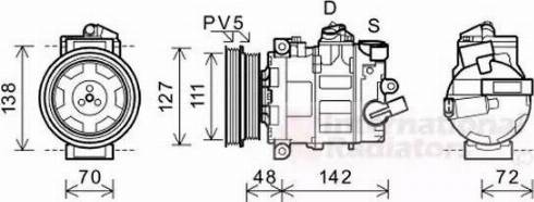 Van Wezel 0300K359 - Kompressor, kondisioner furqanavto.az