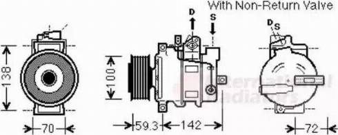 Van Wezel 0300K334 - Kompressor, kondisioner furqanavto.az