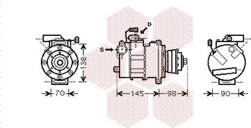 Van Wezel 0300K280 - Kompressor, kondisioner furqanavto.az