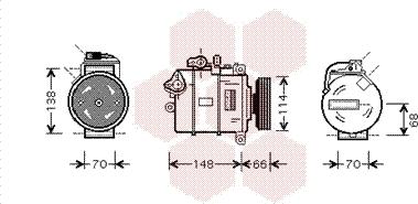 Van Wezel 0300K282 - Kompressor, kondisioner furqanavto.az