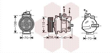 Van Wezel 0300K274 - Kompressor, kondisioner furqanavto.az