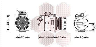 Van Wezel 0300K275 - Kompressor, kondisioner furqanavto.az