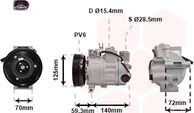 Van Wezel 0300K313 - Kompressor, kondisioner furqanavto.az