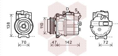 Van Wezel 0200K208 - Kompressor, kondisioner furqanavto.az