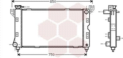 Van Wezel 07002085 - Radiator, mühərrikin soyudulması furqanavto.az