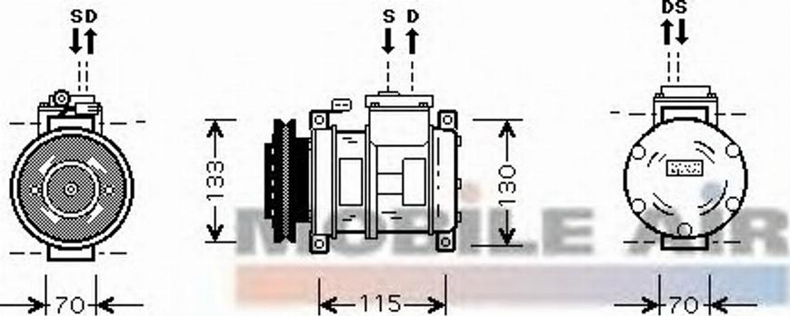 Van Wezel 0700K064 - Kompressor, kondisioner furqanavto.az