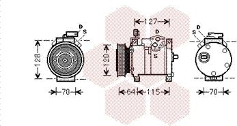 Van Wezel 0700K115 - Kompressor, kondisioner furqanavto.az