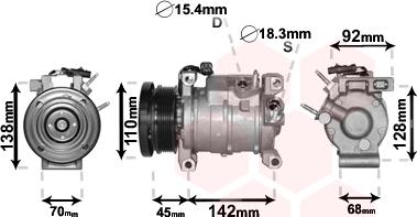 Van Wezel 0700K128 - Kompressor, kondisioner furqanavto.az