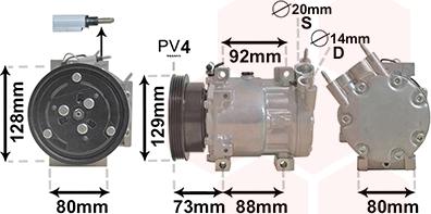 Van Wezel 1501K705 - Kompressor, kondisioner furqanavto.az