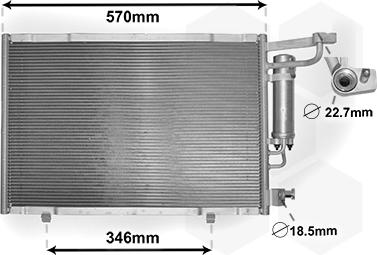 Van Wezel 18005583 - Kondenser, kondisioner furqanavto.az