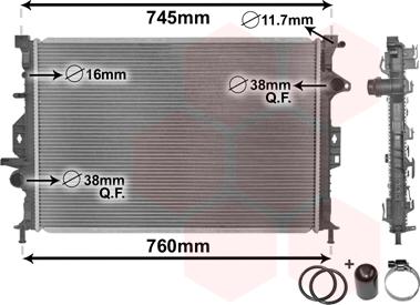 Van Wezel 18002425 - Radiator, mühərrikin soyudulması furqanavto.az