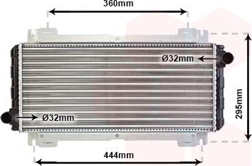 Van Wezel 18002044 - Radiator, mühərrikin soyudulması furqanavto.az