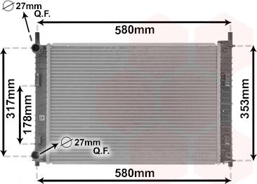 Van Wezel 18002324 - Radiator, mühərrikin soyudulması furqanavto.az