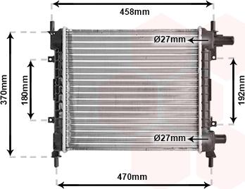 Van Wezel 18002257 - Radiator, mühərrikin soyudulması furqanavto.az