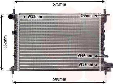 Van Wezel 18002219 - Radiator, mühərrikin soyudulması www.furqanavto.az