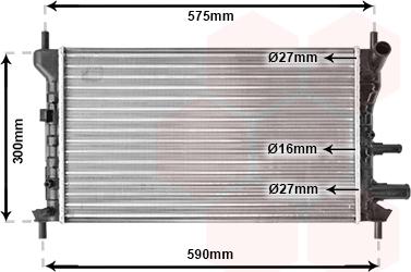 Van Wezel 18002218 - Radiator, mühərrikin soyudulması furqanavto.az