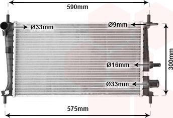 Van Wezel 18002217 - Radiator, mühərrikin soyudulması furqanavto.az