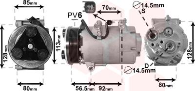 Van Wezel 1800K497 - Kompressor, kondisioner furqanavto.az