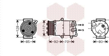 Van Wezel 1800K415 - Kompressor, kondisioner furqanavto.az