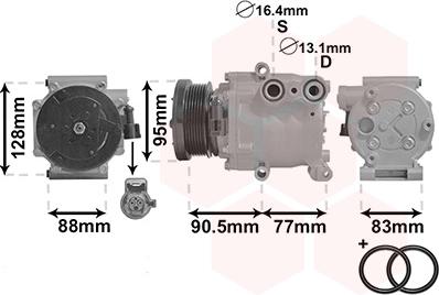 Van Wezel 1800K434 - Kompressor, kondisioner furqanavto.az