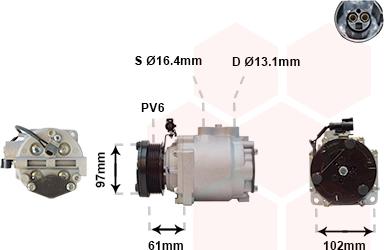 Van Wezel 1800K436 - Kompressor, kondisioner furqanavto.az