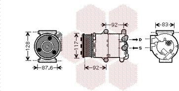 Van Wezel 1800K430 - Kompressor, kondisioner furqanavto.az