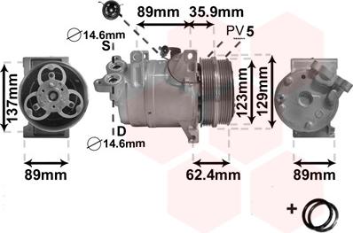 Van Wezel 1800K433 - Kompressor, kondisioner furqanavto.az