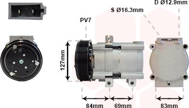 Van Wezel 1800K167 - Kompressor, kondisioner furqanavto.az