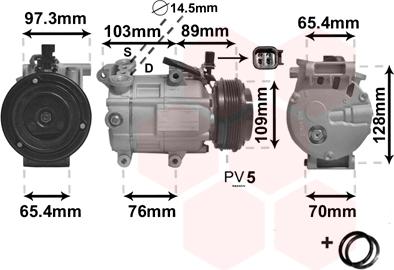 Van Wezel 1800K391 - Kompressor, kondisioner furqanavto.az