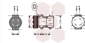 Van Wezel 1800K352 - Kompressor, kondisioner furqanavto.az