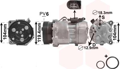 Van Wezel 1800K321 - Kompressor, kondisioner furqanavto.az