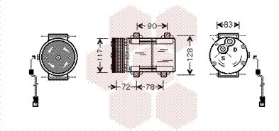 Van Wezel 1800K285 - Kompressor, kondisioner furqanavto.az