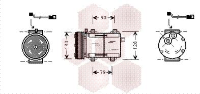 Van Wezel 1800K280 - Kompressor, kondisioner furqanavto.az