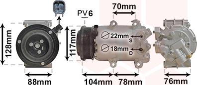 Van Wezel 1801K728 - Kompressor, kondisioner furqanavto.az