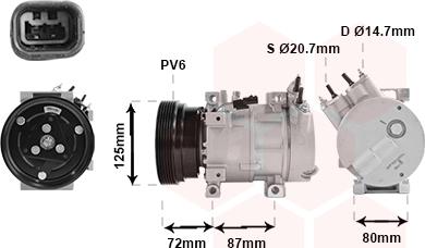 Van Wezel 1300K429 - Kompressor, kondisioner furqanavto.az