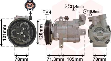 Van Wezel 1300K306 - Kompressor, kondisioner furqanavto.az