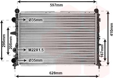 Van Wezel 17002096 - Radiator, mühərrikin soyudulması furqanavto.az