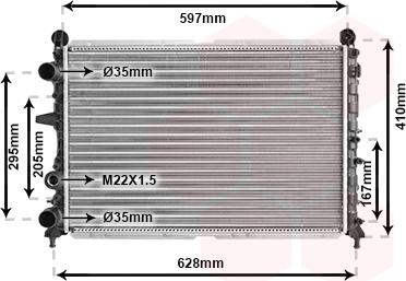 Van Wezel 17002095 - Radiator, mühərrikin soyudulması furqanavto.az