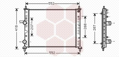 Van Wezel 17002249 - Radiator, mühərrikin soyudulması furqanavto.az