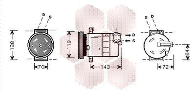 Van Wezel 1700K086 - Kompressor, kondisioner furqanavto.az