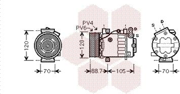 Van Wezel 1700K369 - Kompressor, kondisioner furqanavto.az