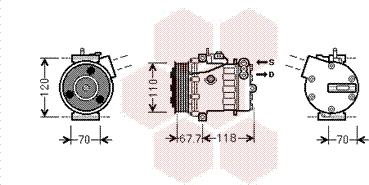 Van Wezel 1700K384 - Kompressor, kondisioner furqanavto.az