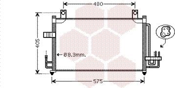 Van Wezel 83005068 - Kondenser, kondisioner furqanavto.az