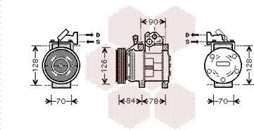 Van Wezel 8300K052 - Kompressor, kondisioner furqanavto.az