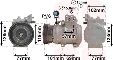 Van Wezel 8300K146 - Kompressor, kondisioner furqanavto.az